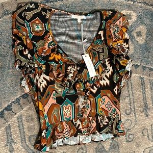 BNWT Love the Label Ruffle Top